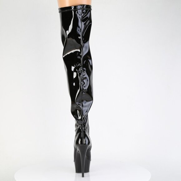 Wide Calf Stretch Platform Thigh High Boots - Picture 5 of 5